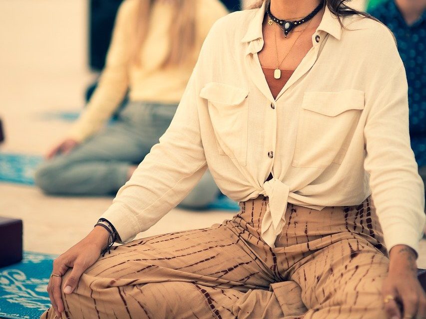 woman, meditate, relax